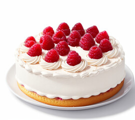 Obraz na płótnie Canvas cake with strawberry. Strawberry cake on a plate. Delicious strawberry cake.