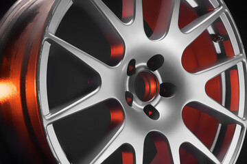 not new 18-radius light gray auto rims with red and blue backlighting