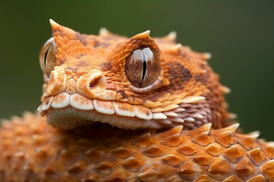 AI generated illustration of a pseudocerastes urarachnoides (spider-tailed horned viper) in the wild