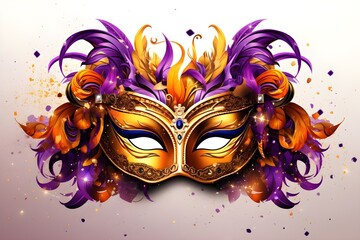 Mardi Grass carnival mask background