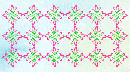 pink pattern flower