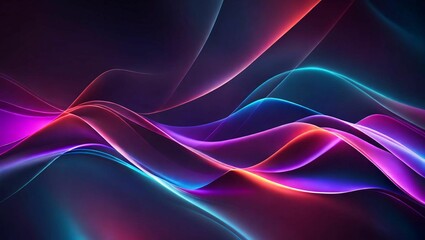 AI generated illustration of an artistic background with wavy pattern and vibrant gradient blend
