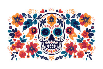 Day of the Dead vector flat minimalistic isolated vector style illustration