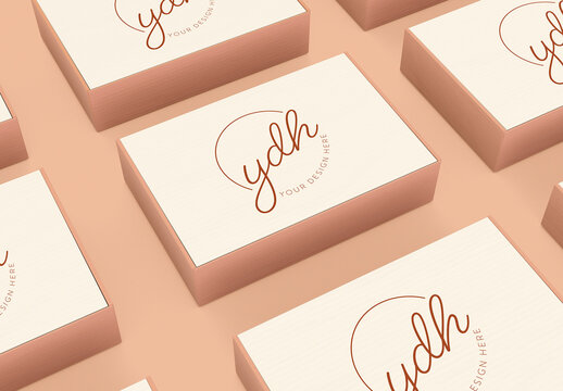 Isometric Composition Mailer Boxes Mockup