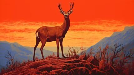 Printed roller blinds Antelope huemul