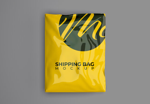 Front View Shipping Bag Mockup