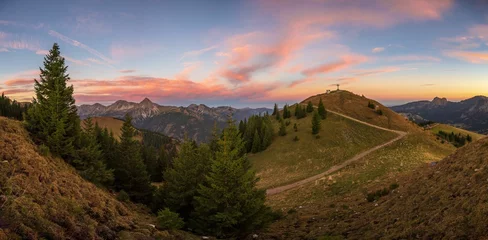 Fototapeten Stunning scenic view of the Tannheimer Tal Valley in Austria © Wirestock