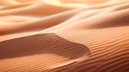 Desert landscape, sand dunes with wavy pattern