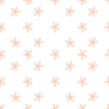 seamless floral pattern with peach flowers 