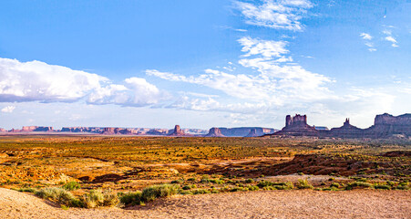 scenic landscape at monument valley