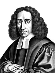 Baruch Spinoza portrait, generative AI