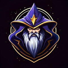 vector design gaming esport mascot logo of wizard