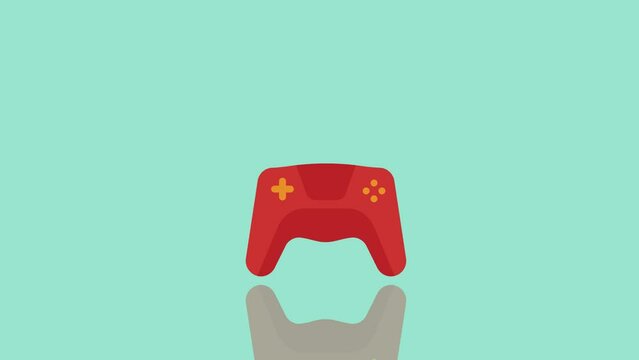 game console flat animation cartoon minimalist 2d recording design