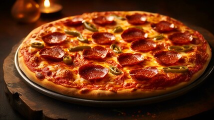 AI generated spicy pepperoni pizza