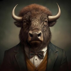 Buffalo in a Suit - Victorian 1800s Style