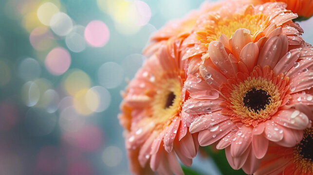 Bouquet of beautiful flowers, close-up