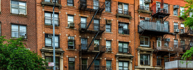 Orthodox Jewish apartment block in the neighborhood of Williamsburg, Brooklyn, where you will...