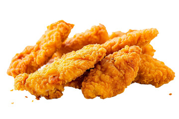 Chicken Tenders Unveiled On Transparent Background.