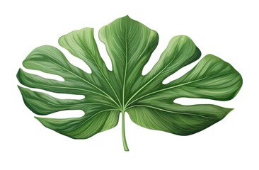 a big monster leaf isolated on a white background