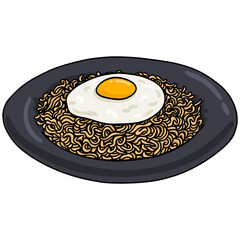 Mie Goreng Drawing Illustration