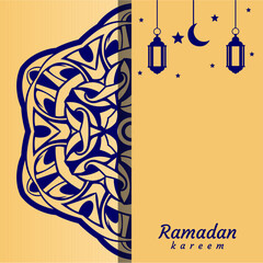 beautiful ramadan kareem design with mandala