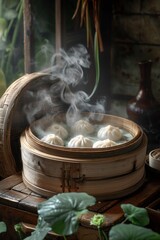 A plate of dumplings filled with different shapes and quantities of stuffed dumplings.