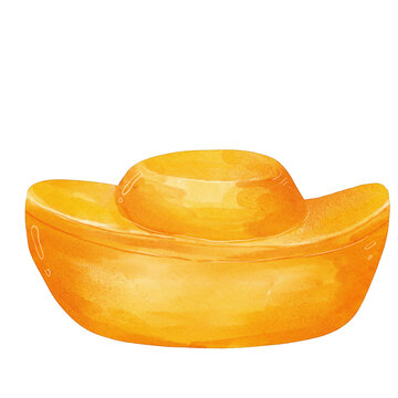 watercolor chinese gold clip art illustration transparent png