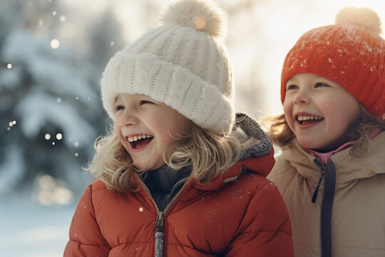 AI generated picture of positive funny child have fun and enjoy carefree holidays