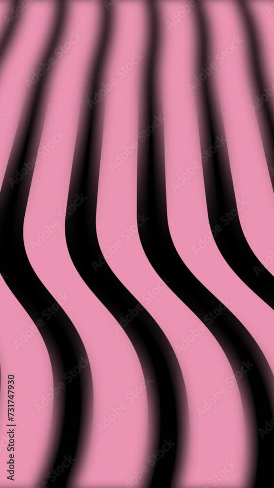 Wall mural pink waving lines waving like soft cloth. smooth waving abstract lines motion graphics background