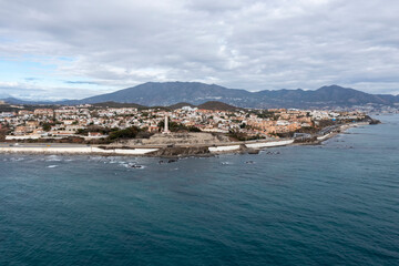 playa de punta de calaburras en la cala de Mijas provincia de Málaga, Andalucía