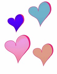 AI generated illustration of a simple heart pattern on a white background