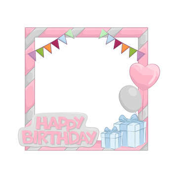 Illustration of birthday frame 