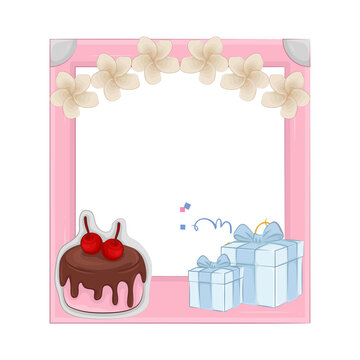Illustration of birthday frame 