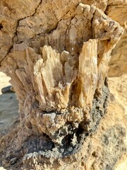 Crystals in the stone, white desert, Egypt 