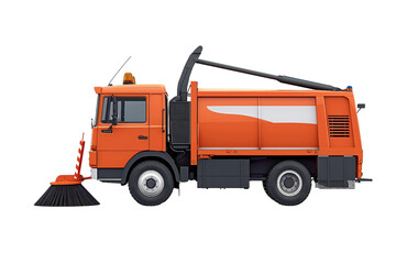 Street Sweeper On Transparent Background.