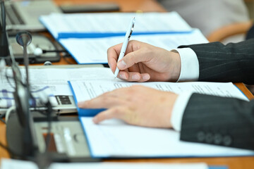 signing an important document