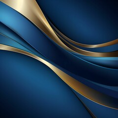 blue and gold curves on a dark background illustration, hd wallpaper
