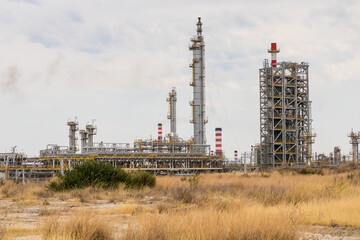 Oil and gas refinery or petrochemical industry, Oil and Gas Industrial zone, Greece