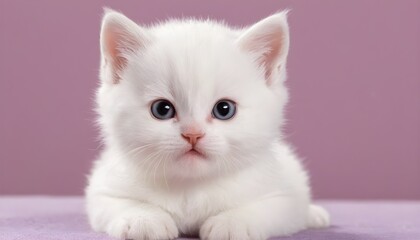 portrait of a kitten - cute cat looks into the camera