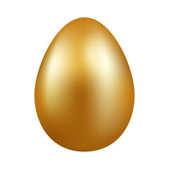 Golden Easter egg isolated