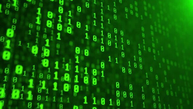 Hi-tech cyber binary code. Futuristic digital coding  background.