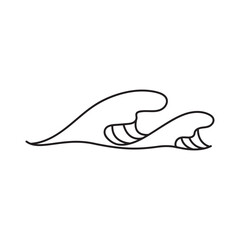 wave icon and sign illustration