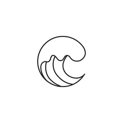 wave icon and sign illustration