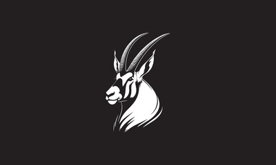 Regal Horns: Oryx Face in Fine Detail wildlife Art: Antelope in Intricate Line Work