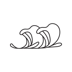 wave icon and sign illustration