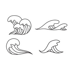 wave icon sheet and illustration