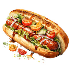 hot dog with ketchup