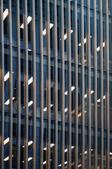 Abstract Pattern of Illuminated Office Building Facade