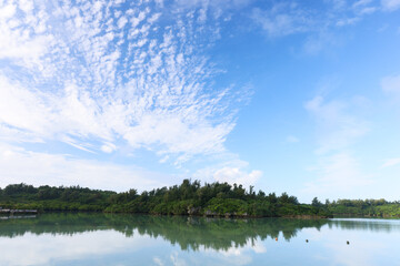 沖縄県宮古島　海岸の風景　朝凪