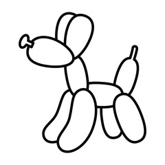 Balloon dog icon vector on trendy design